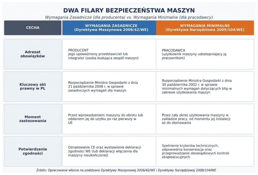 Dwa filary bezpieczeństwa maszyn